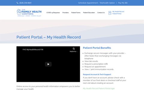 Patient Portal – My Health Record | The Family Health Centers