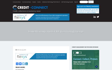 Lowell Group and GFKL (Germany) merge – Credit Connect