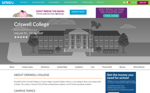 Criswell College Student Reviews, Scholarships, and Details