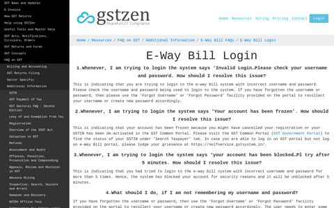 E-Way Bill Login - GSTZen
