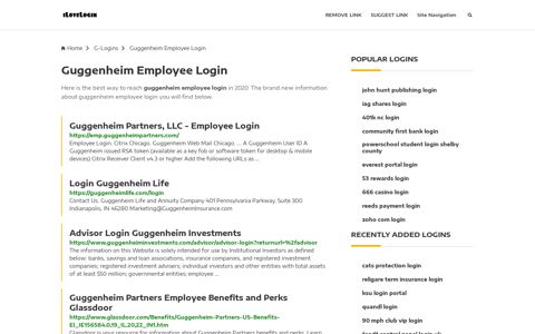 Guggenheim Employee Login ❤️ One Click Access