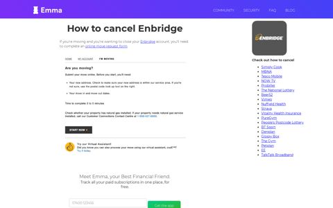 How To Cancel Enbridge - Emma App
