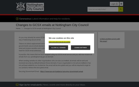 Changes to GCSX emails at Nottingham City Council ...