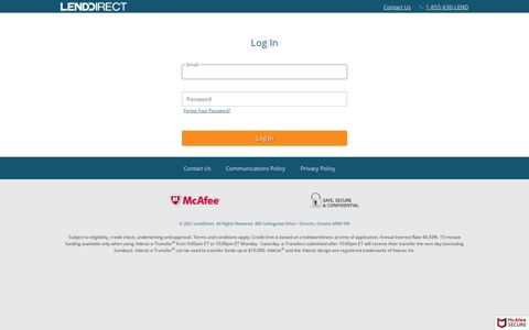 Log In to Your Account - LendDirect