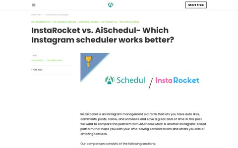 InstaRocket vs. AiSchedul- Which Instagram scheduler works ...