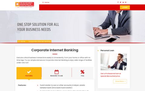 Corporate Internet Banking - Kalyan Janata Sahakari Bank