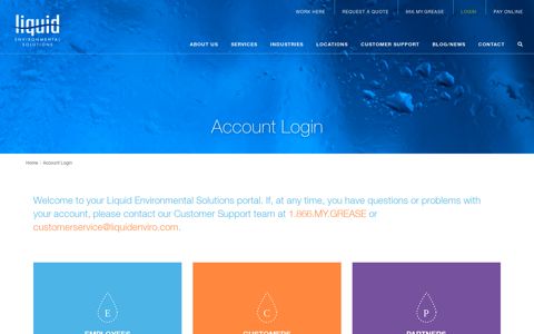 Account Login | Liquid Environmental Solutions