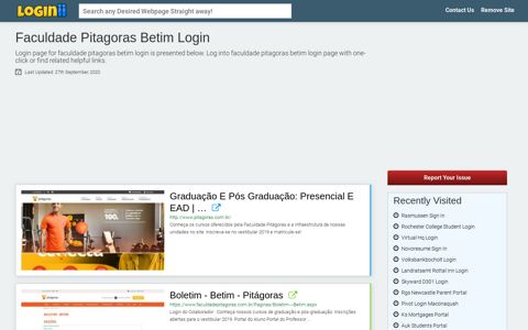 Faculdade Pitagoras Betim Login - Loginii.com