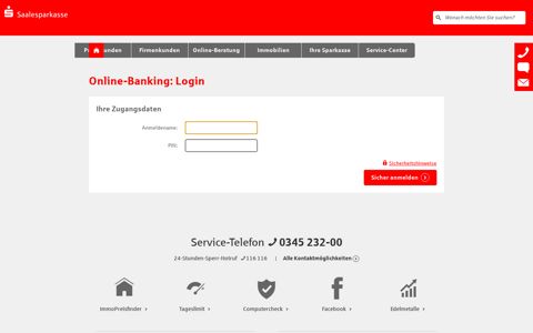 Login Online-Banking - Saalesparkasse