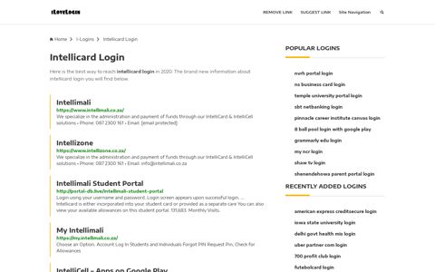 Intellicard Login ❤️ One Click Access - iLoveLogin