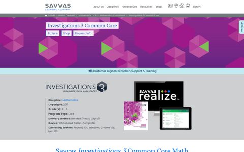 Investigations 3 Common Core - Savvas (formerly Pearson ...