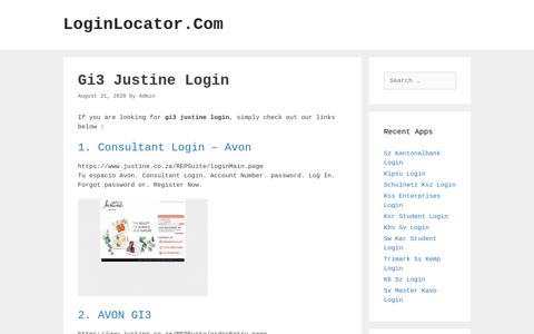 Gi3 Justine Login - LoginLocator.Com