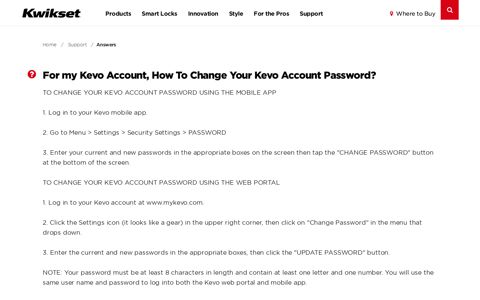 For my Kevo Account, How To Change Your Kevo Account ...