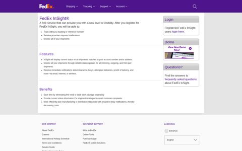 Welcome to FedEx Insight - FedEx