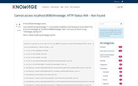 Cannot access localhost:8080/knowage. HTTP Status 404 ...