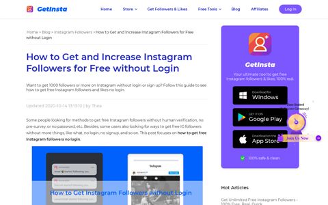 Get Free Instagram Followers: No Login & No Sign Up - GetInsta