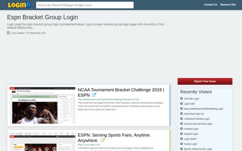 Espn Bracket Group Login - Loginii.com