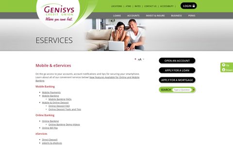 eService Banking Services - Genisys® Credit Union