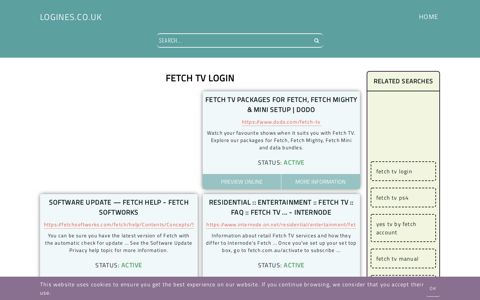 fetch tv login - General Information about Login - Logines.co.uk