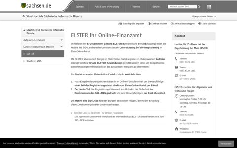 ELSTER Ihr Online-Finanzamt - sachsen.de