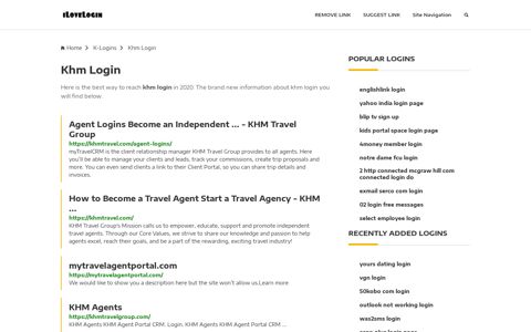 Khm Login ❤️ One Click Access - iLoveLogin