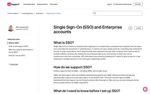 Single Sign-On (SSO) and Enterprise accounts – InVision ...