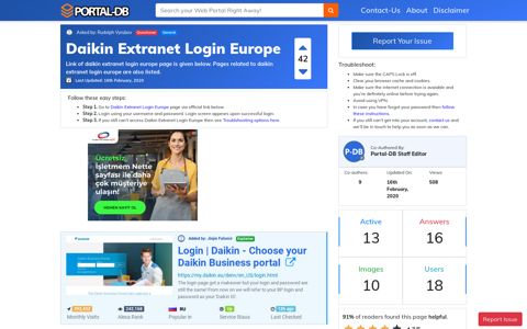 Daikin Extranet Login Europe