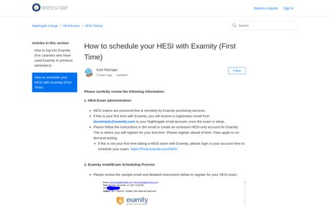 How to schedule your HESI with Examity (First Time ...