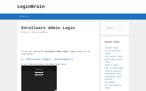Enrollware Admin - Instructor Login - Enrollware'S - LoginBrain