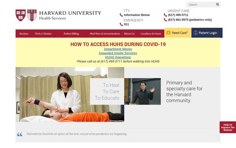 Harvard University Health Services
