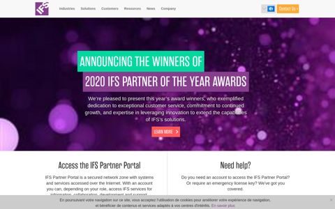 Partner Portal Login | IFS