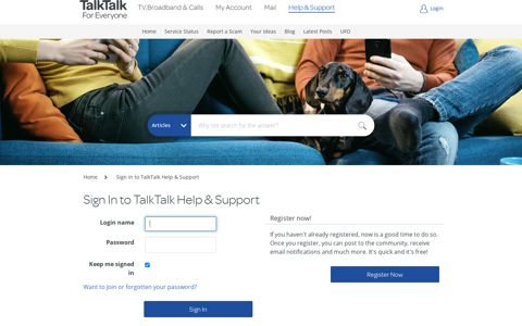 Sign In to TalkTalk Help & Support - TalkTalk Community