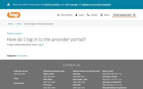 How do I log in to the provider portal | Michigan Health ... - HAP