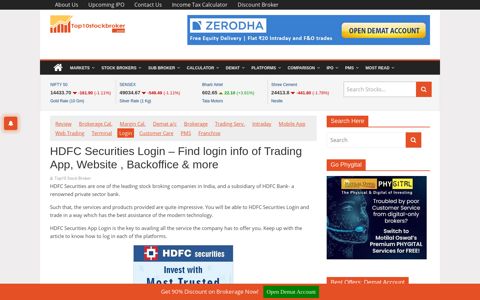 HDFC Securities Login - Find login of Trading App, Backoffice ...