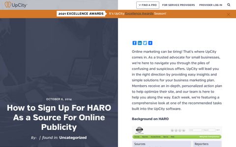 How to Sign Up For HARO As a Source For Online Publicity ...
