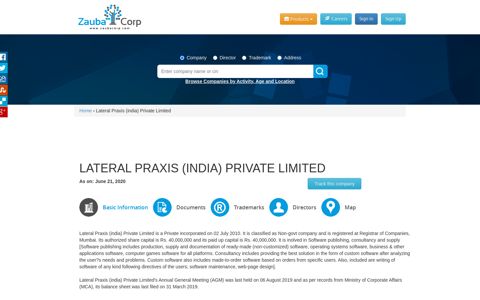 LATERAL PRAXIS (INDIA) PRIVATE LIMITED - Company ...