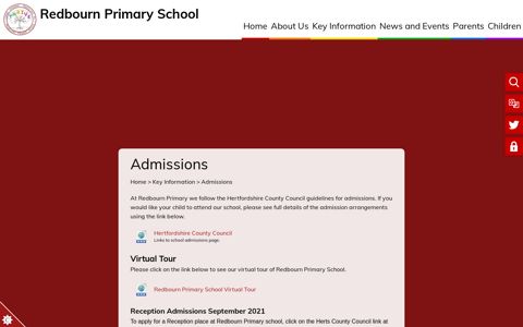 Admissions | Redbourn Primary School