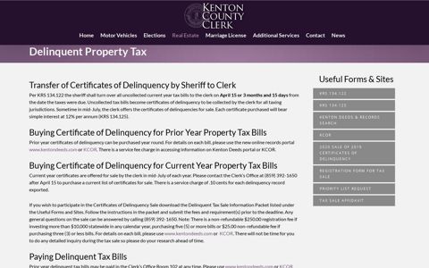 Delinquent Property Tax – home - Kenton County Clerk