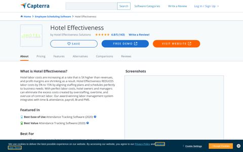 Hotel Effectiveness Reviews and Pricing - 2020 - Capterra