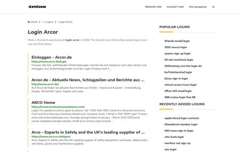 Login Arcor ❤️ One Click Access - iLoveLogin
