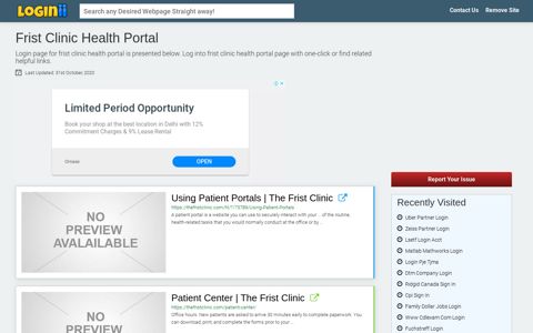 Frist Clinic Health Portal - Loginii.com