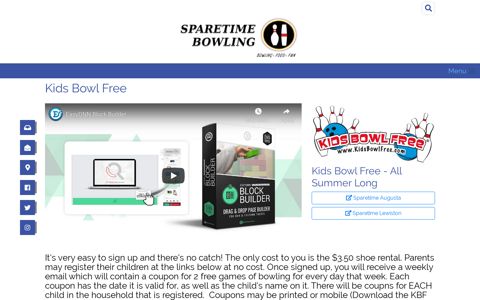 Sparetime Recreation > Leagues > Youth > Kids Bowl Free ...