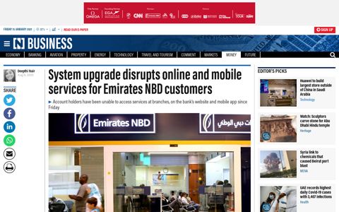 System upgrade disrupts online and mobile services for ...