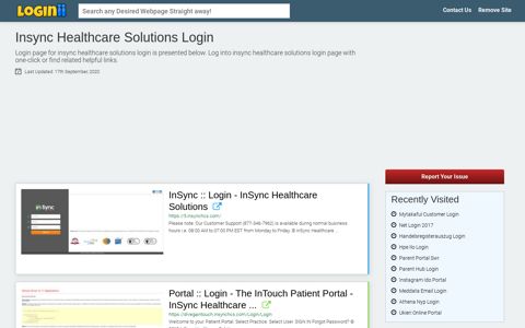 Insync Healthcare Solutions Login - Loginii.com
