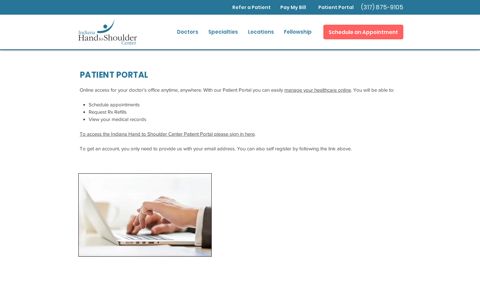Patient Portal - Indiana Hand to Shoulder Center