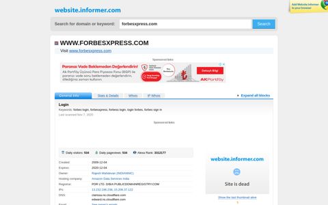 forbesxpress.com at Website Informer. Login. Visit Forbesxpress.
