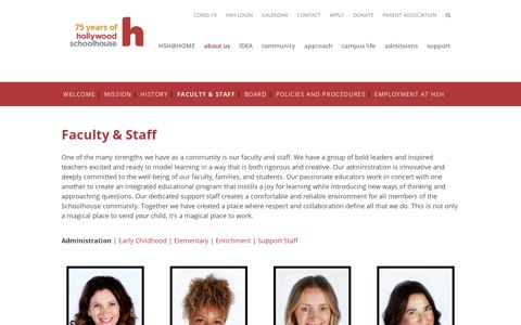 Faculty & Staff - Hollywood Schoolhouse