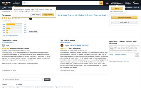 Customer reviews: Fitness Tracker | GOQii Life ... - Amazon.com