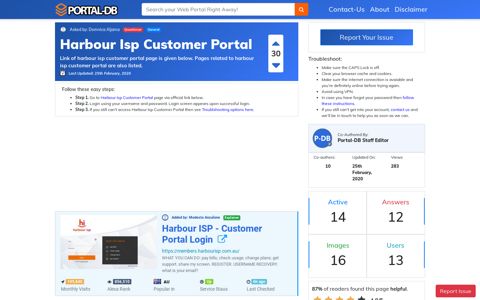 Harbour Isp Customer Portal