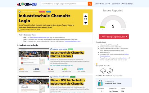Industrieschule Chemnitz Login